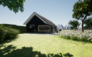 Moderne tuin met organische vormen