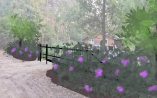 Schetsontwerp bosrijke tuin